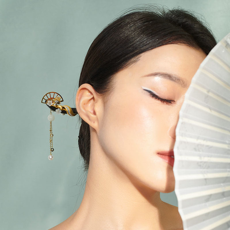 Thy Lady Hair Pin ™ Silver Metalic Traditional Oriental Accessories