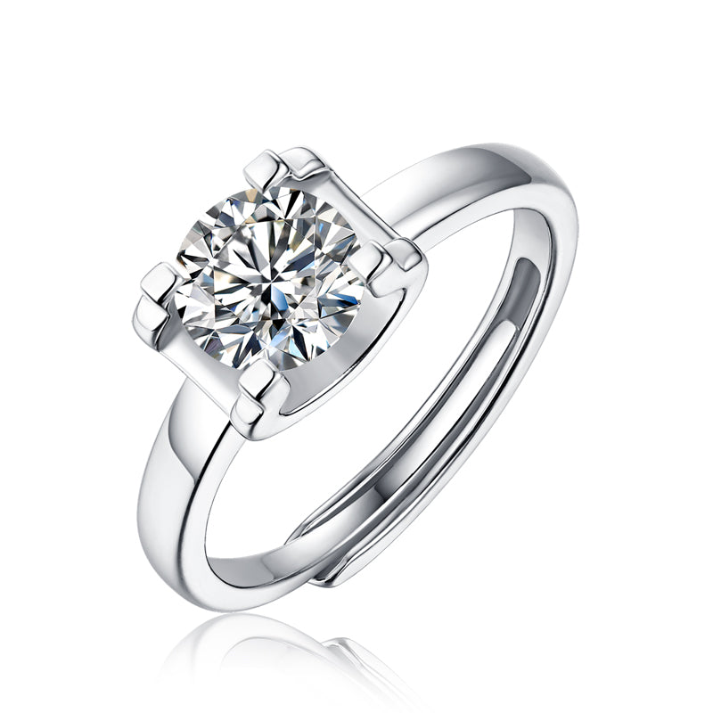 Golston™ 1ct Ox Horn Mosan Diamond Rings, Adjustable*