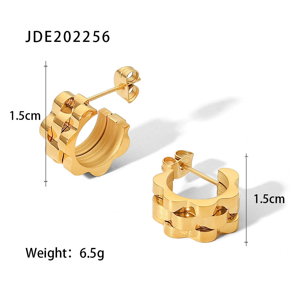 Golston Alloy Rolling Chic Earrings