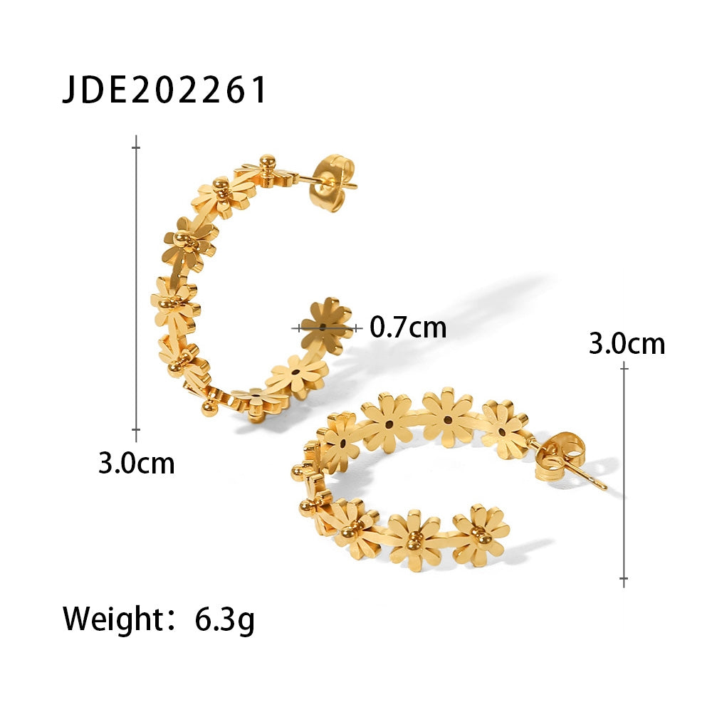 Golston Alloy Daisy Garland Earings