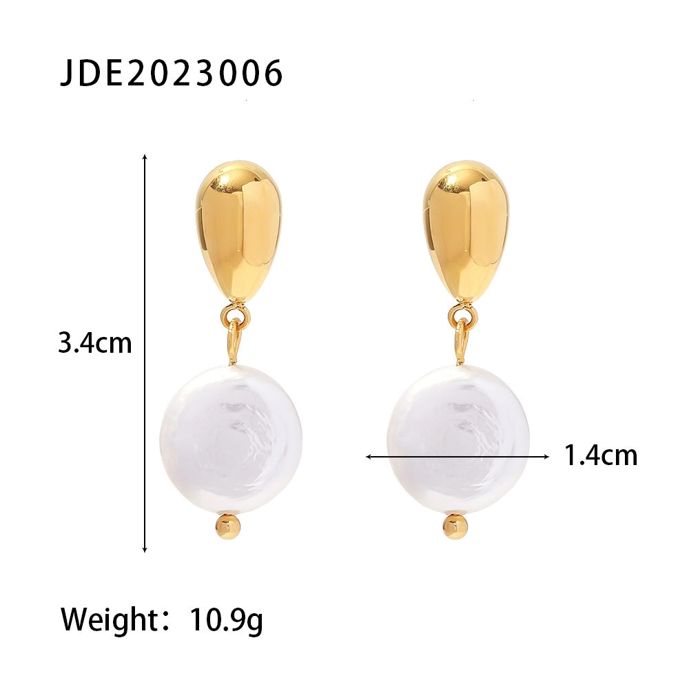 Golston Alloy Dropping Pearls Earrings