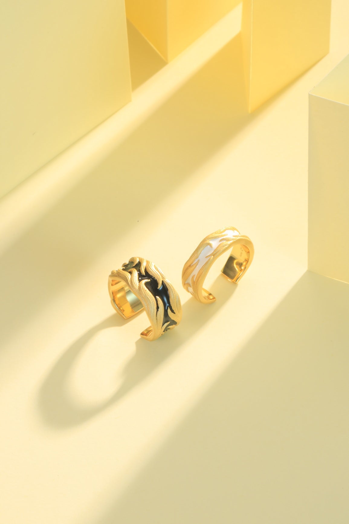 Man ring White Fox Naruto's Fox couple ring Adjustable s925 ring Enamel