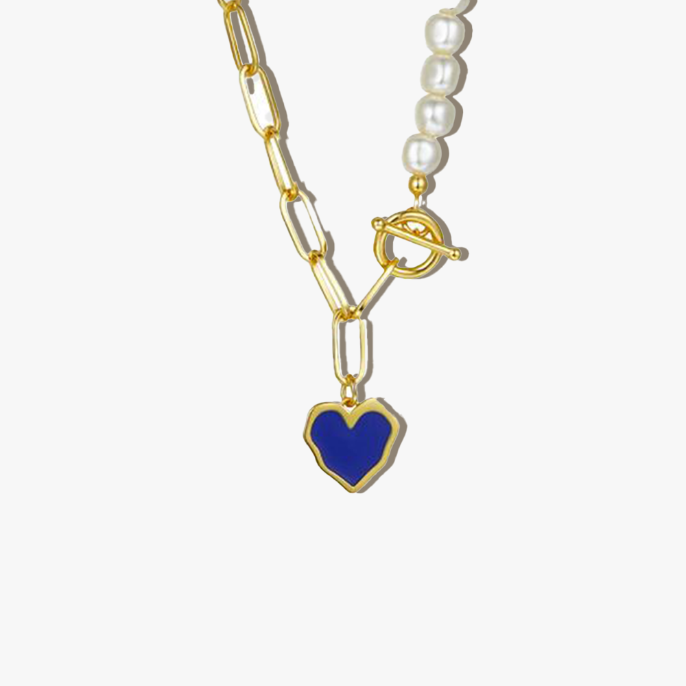 Heart Pendant Toggle Necklace