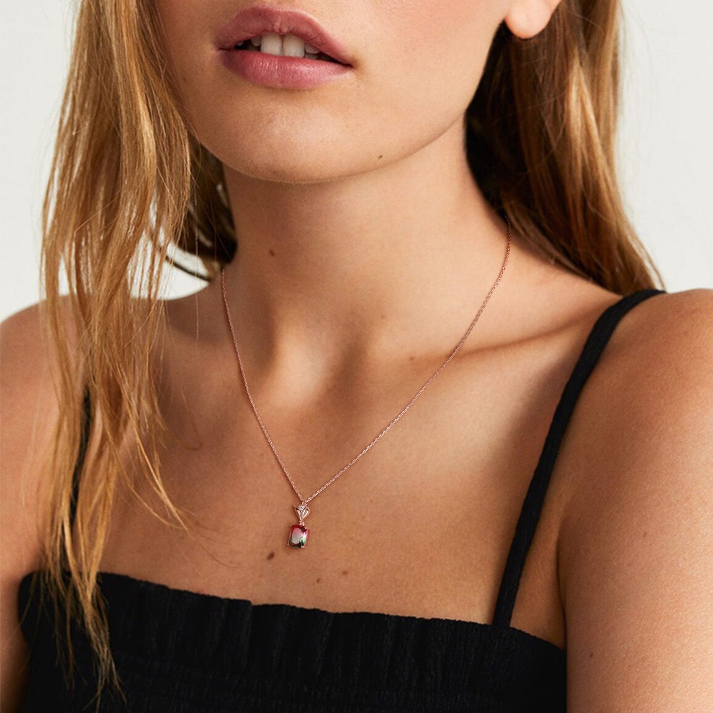 Golston Muse™ 18K Rose Gold Vermeil Plated Sterling Silver Cubic Zirconia Sparkle Muse Necklace