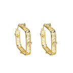 Cunning Muse 14K Vermeil S925 Sterling Silver Hook Earings ENGRAVING