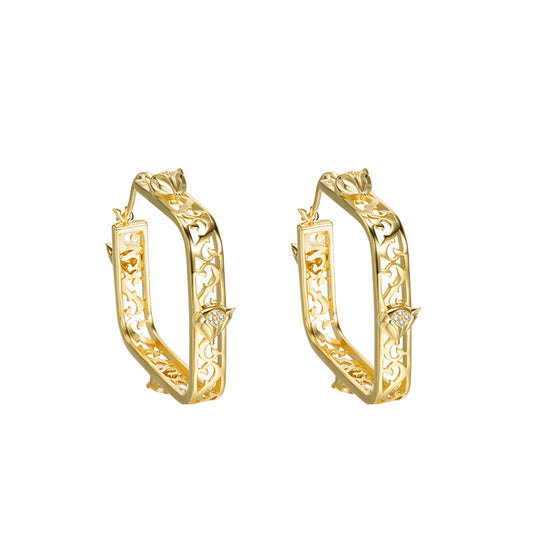Golston Muse™ 14K Vermeil S925 Sterling Silver Hook Earings ENGRAVING