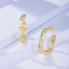 Cunning Muse 14K Vermeil S925 Sterling Silver Hook Earings ENGRAVING