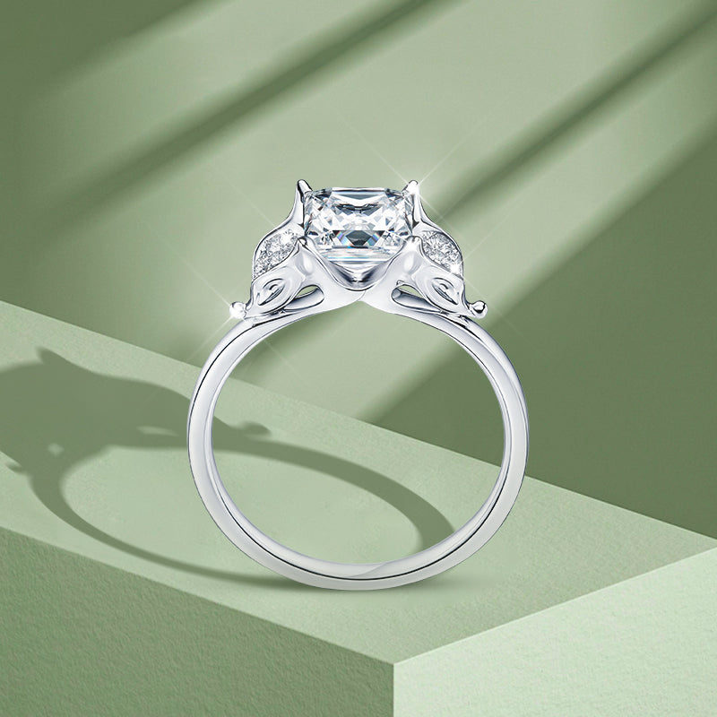 Golston Wedding™ White Fox18K Gold Diamond Ring*Hepburn