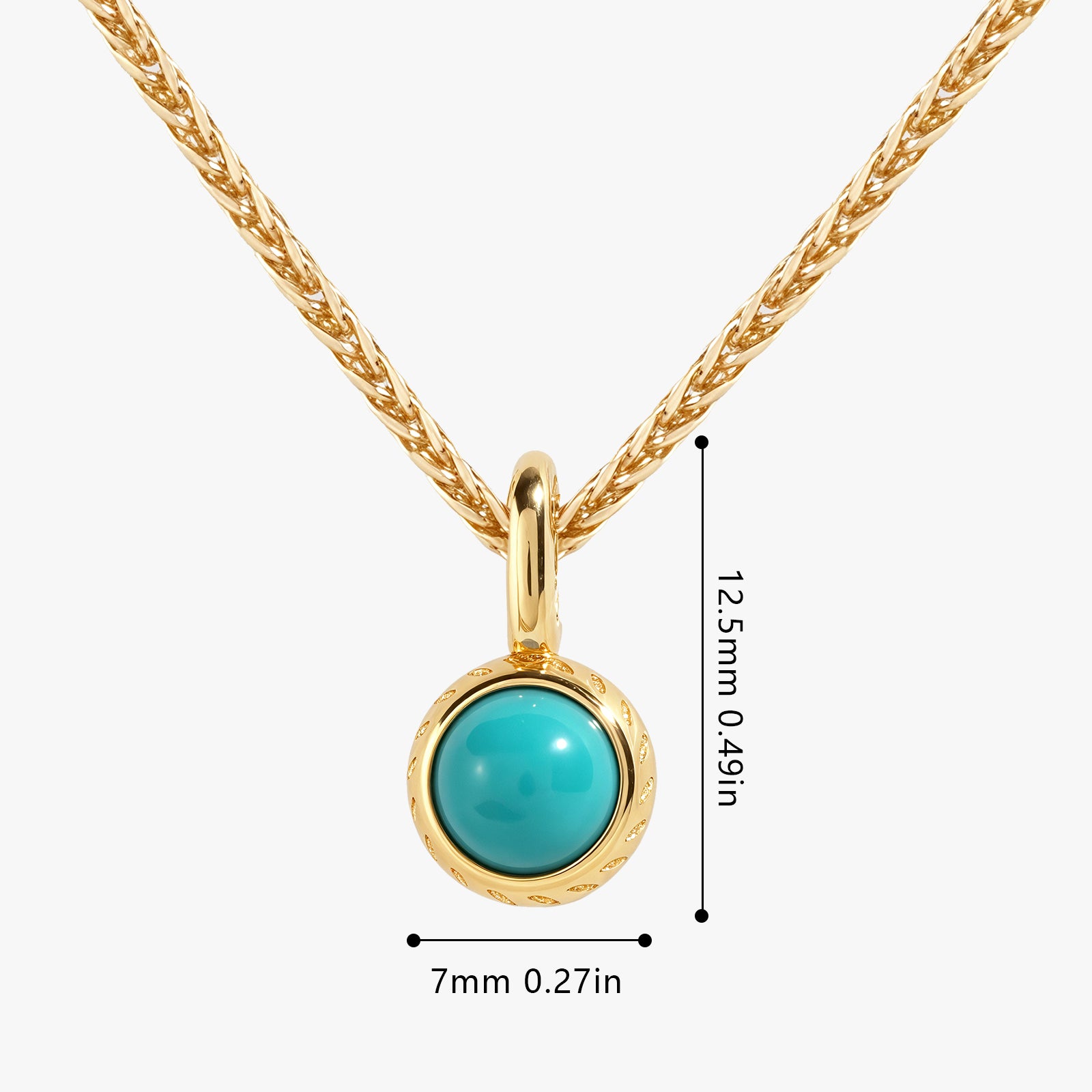 Birthstone Charm December-Turquoise