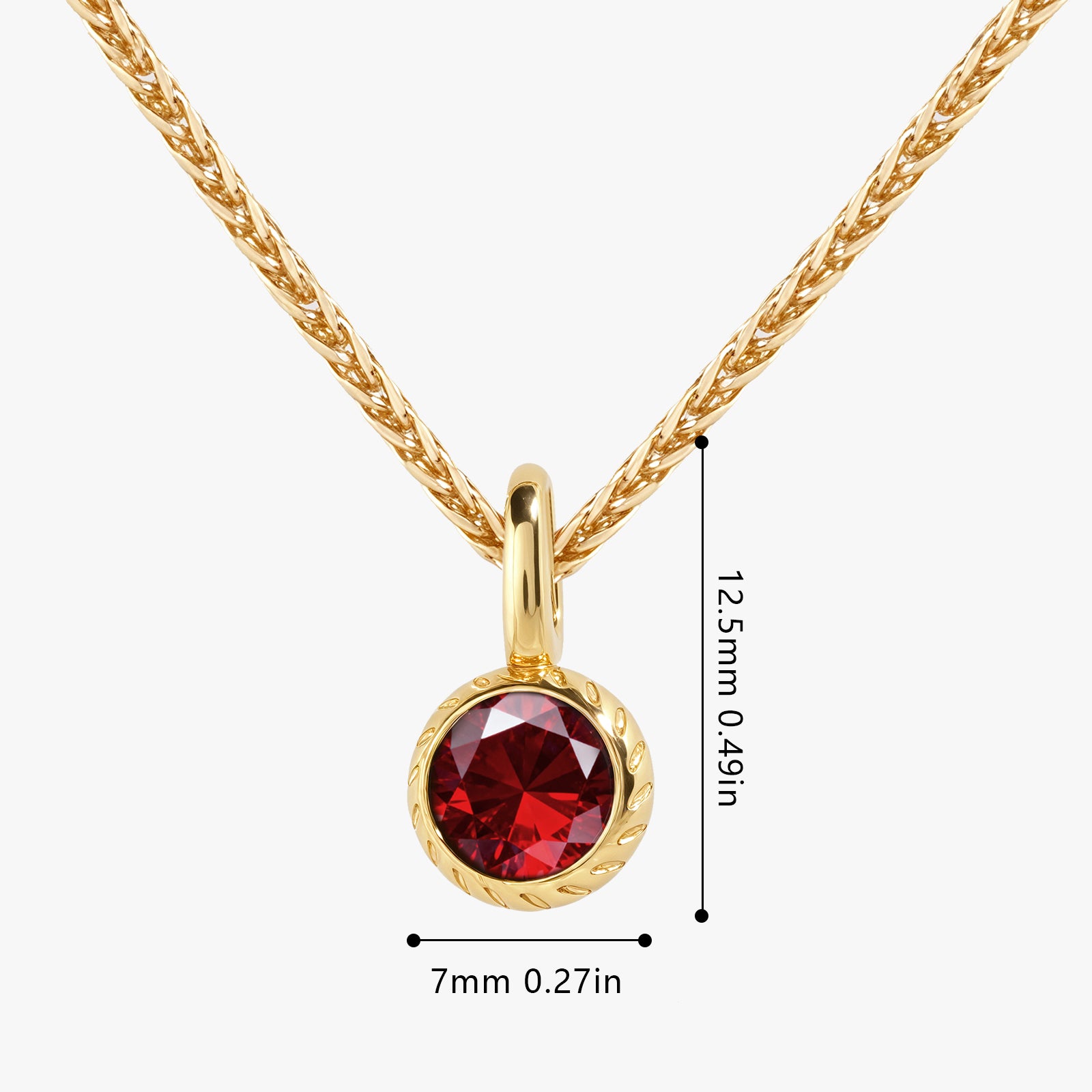 Birthstone Charm January-Garnet