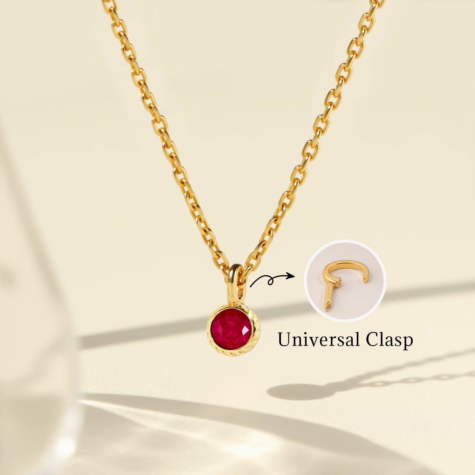 Birthstone Charm July-Ruby