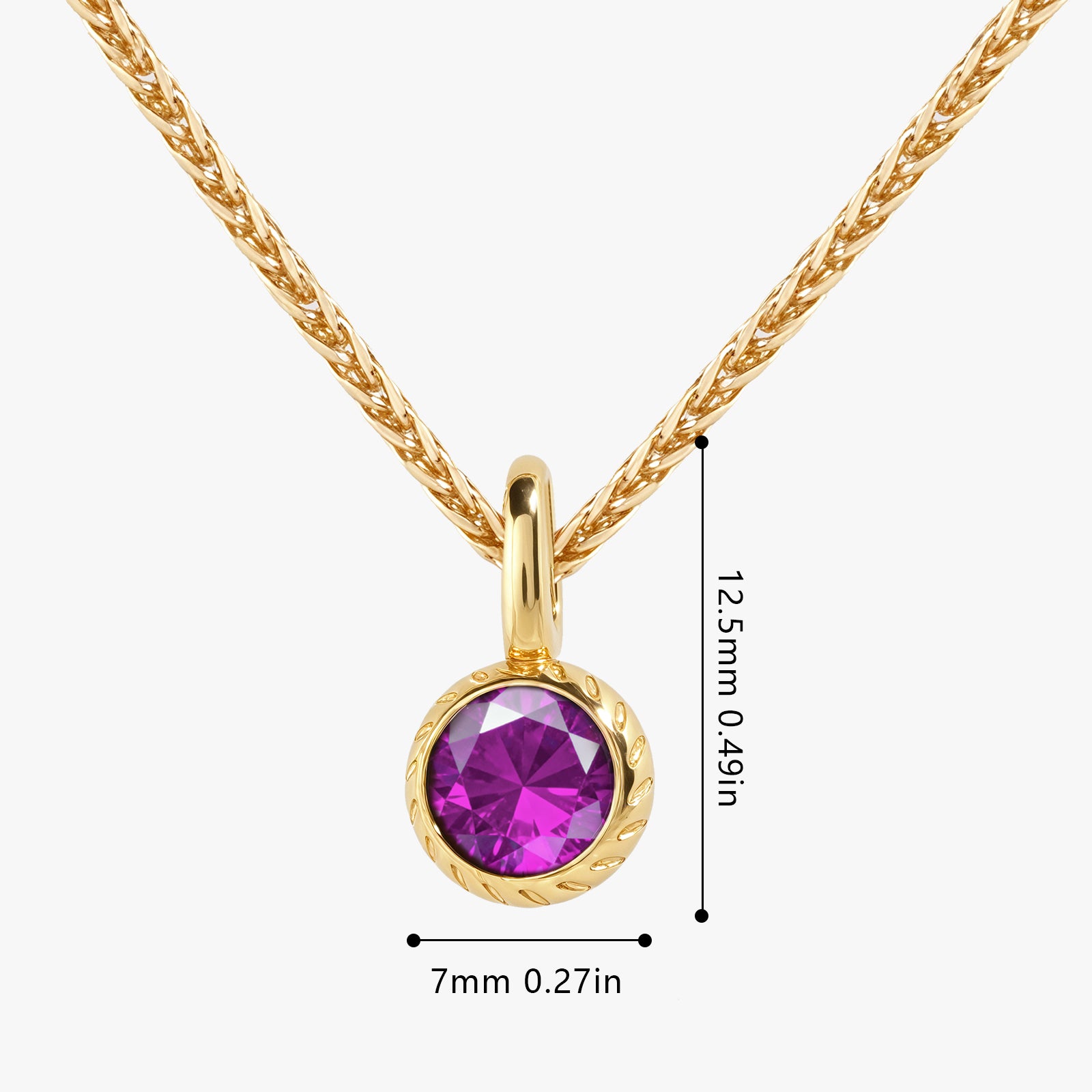 Birthstone Charm February-Amethyst