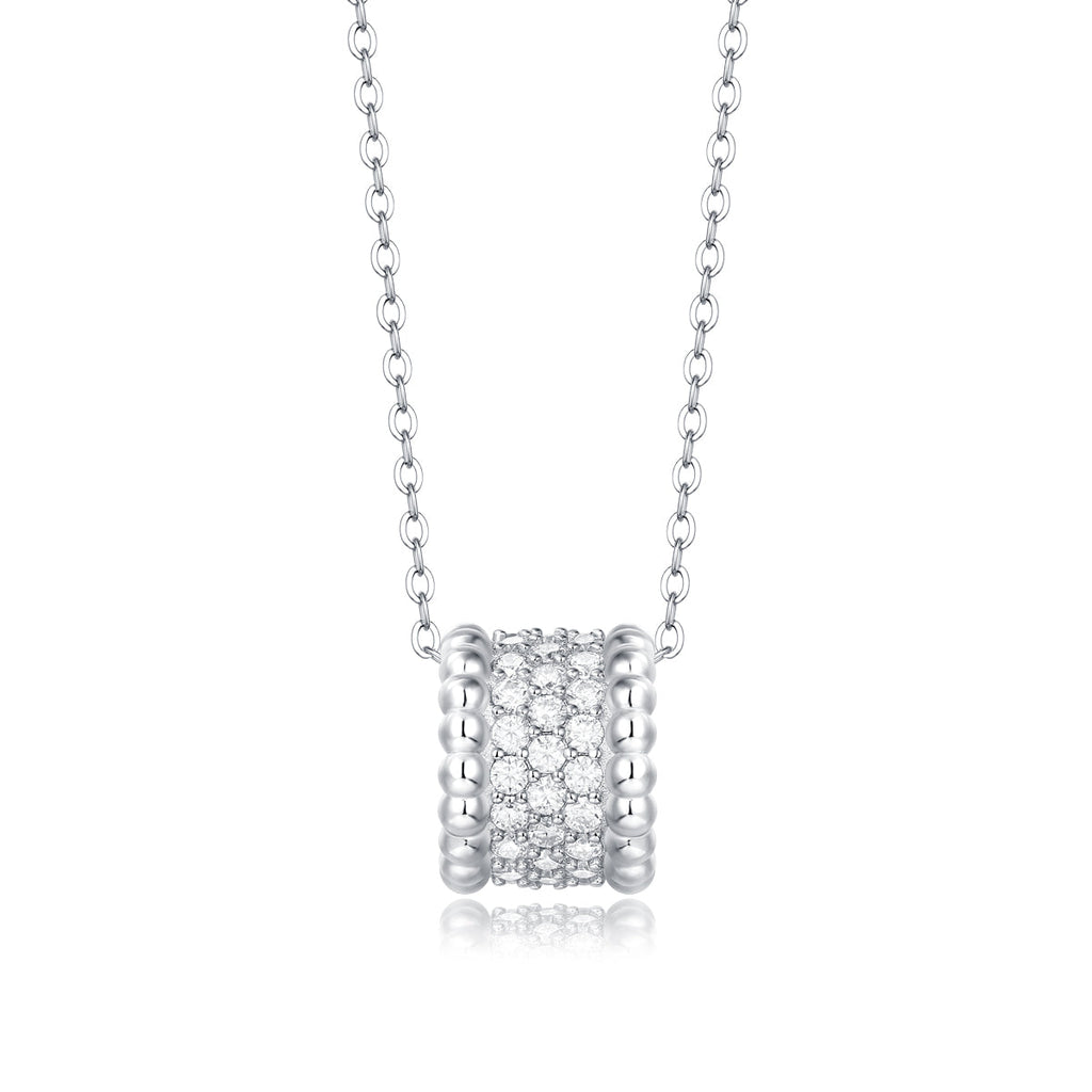 S925 Silver  Adjustable Moissanite and listen to the rain Necklaces P11743