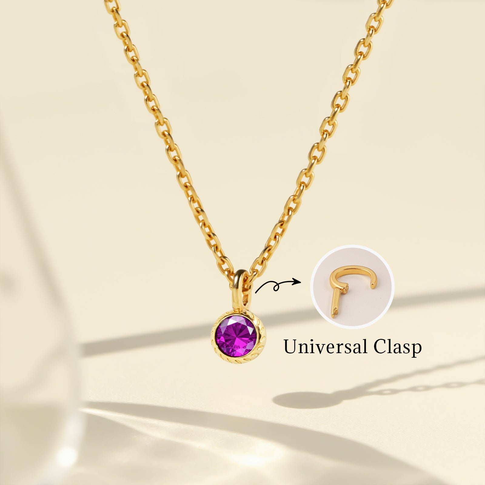 Birthstone Charm February-Amethyst