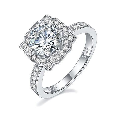 S925 Silver Moissanite Diamond  Rings 1Carat RM1032