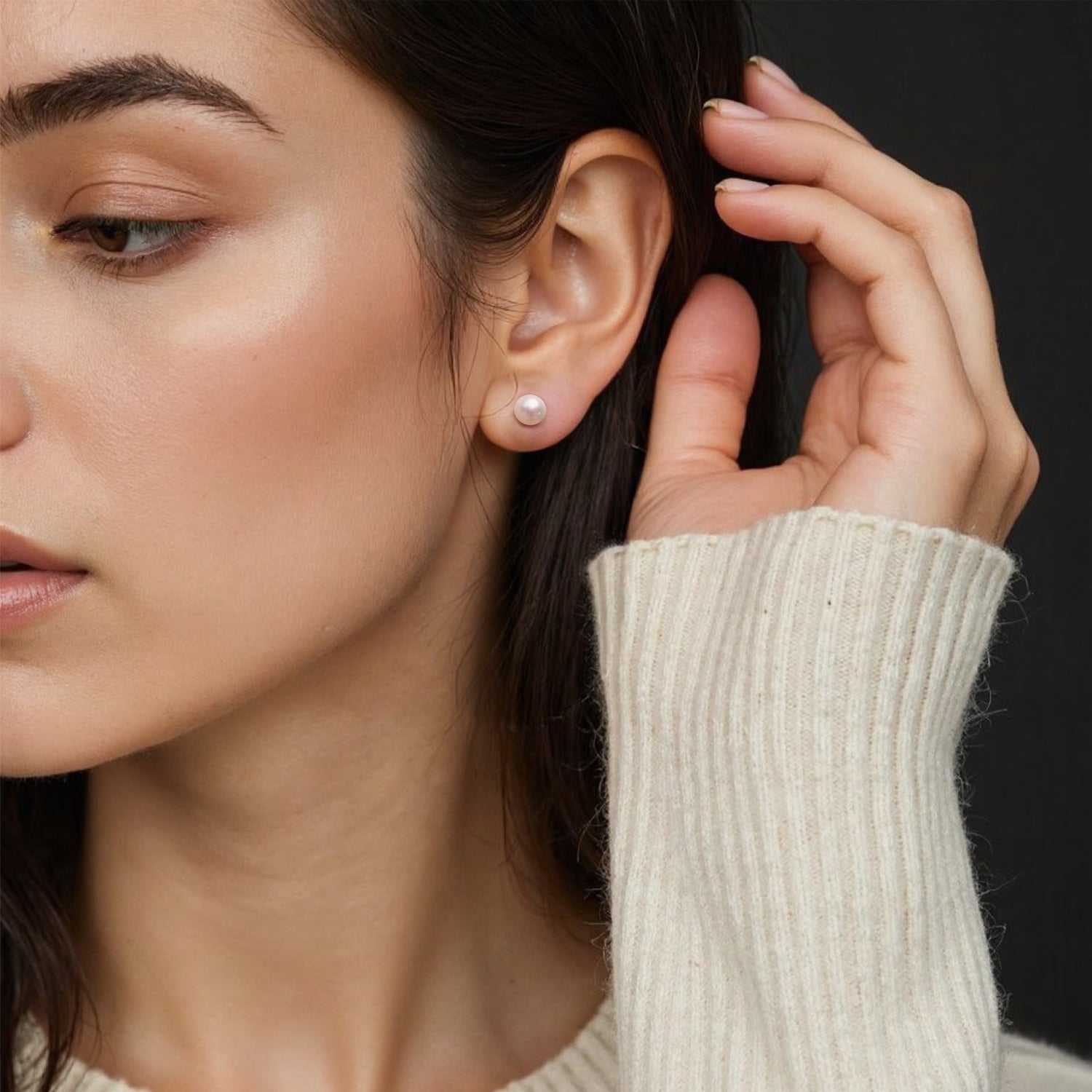 Freshwater Pearl Earrings in 925 Sterling Silver