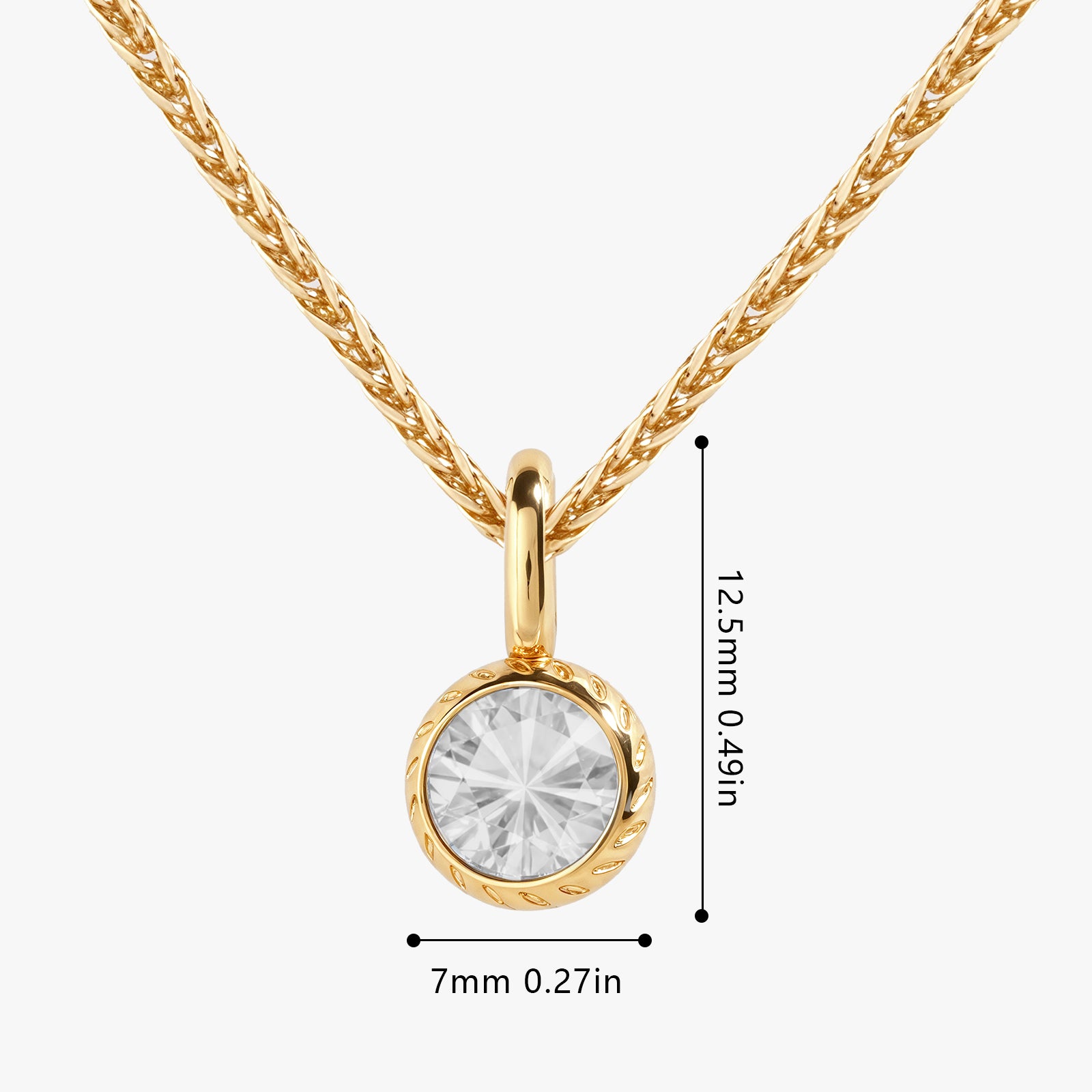 Birthstone Charm April-Clear Crystal
