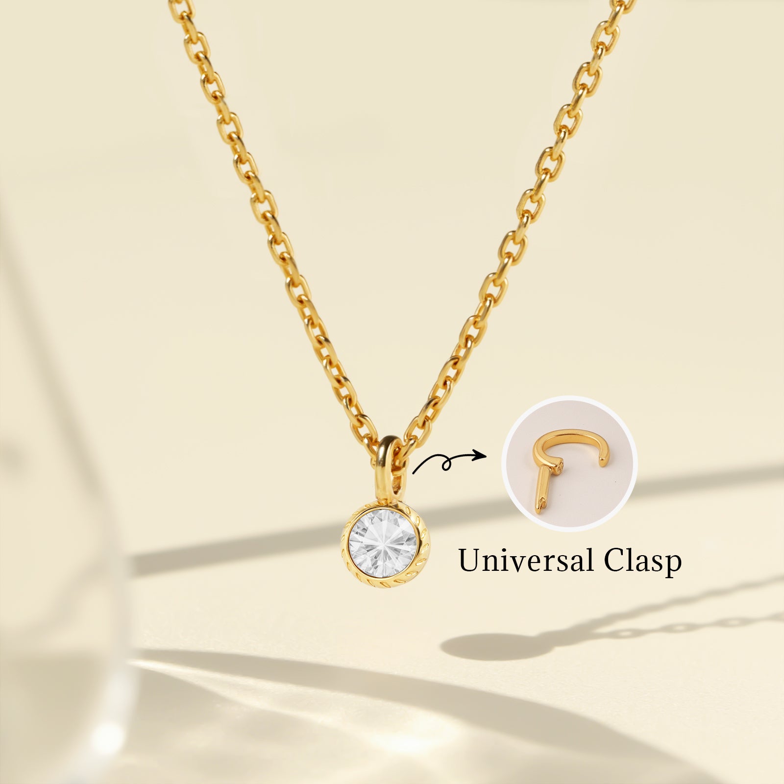 Birthstone Charm April-Clear Crystal