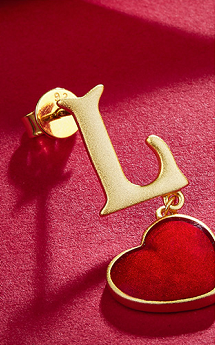 Golston Enamelled Natural Pearl Love Eternity Silver Designed Earrings