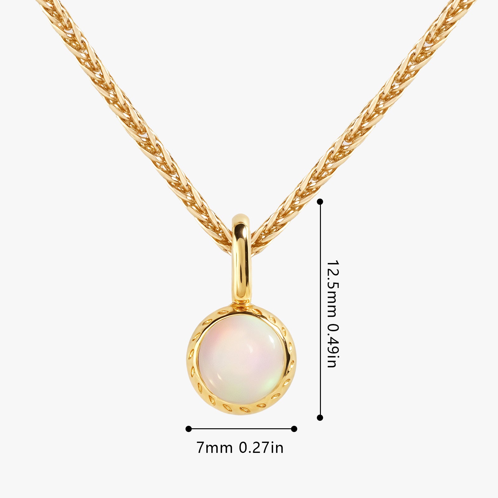 Birthstone Charm October-Opal