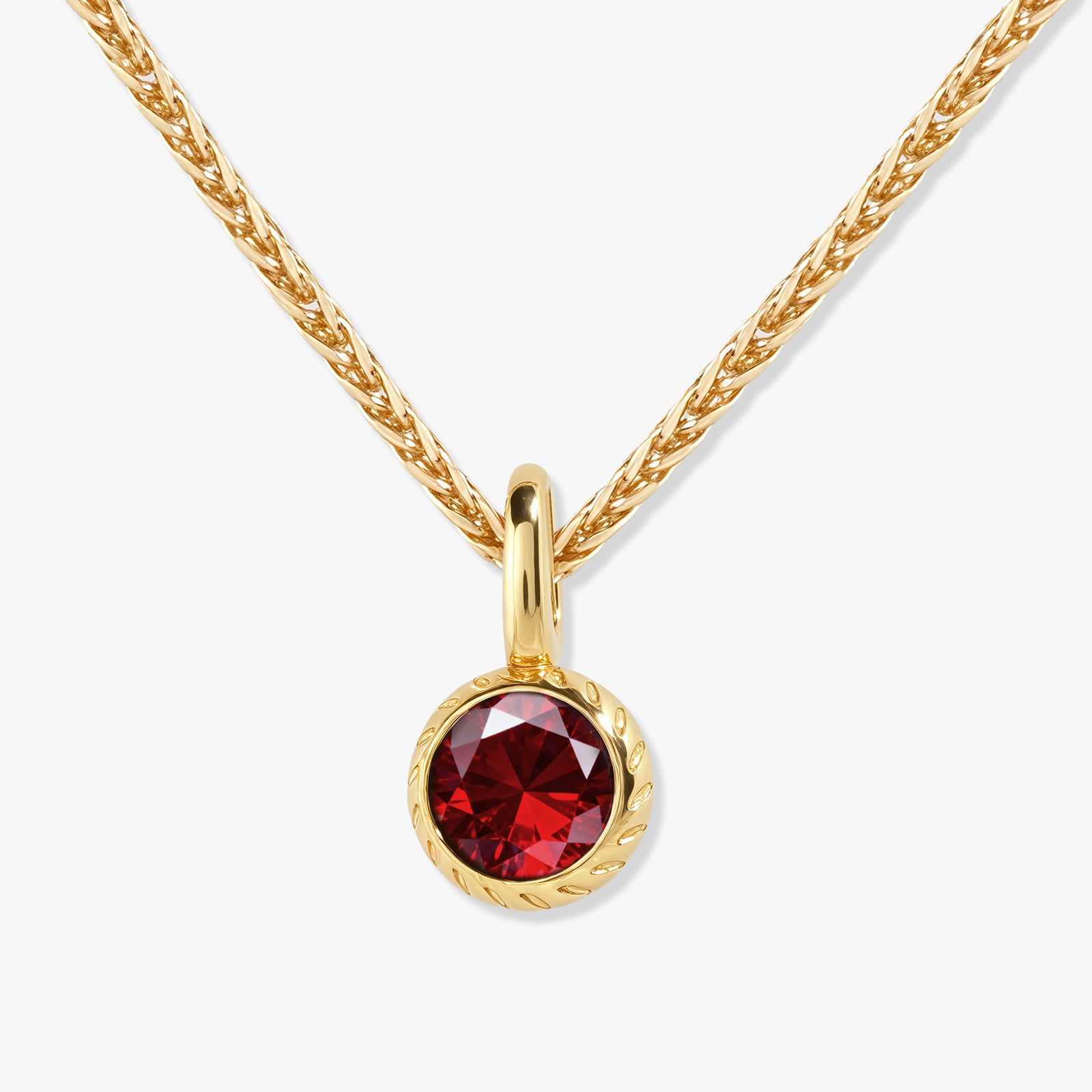 Birthstone Charm January-Garnet
