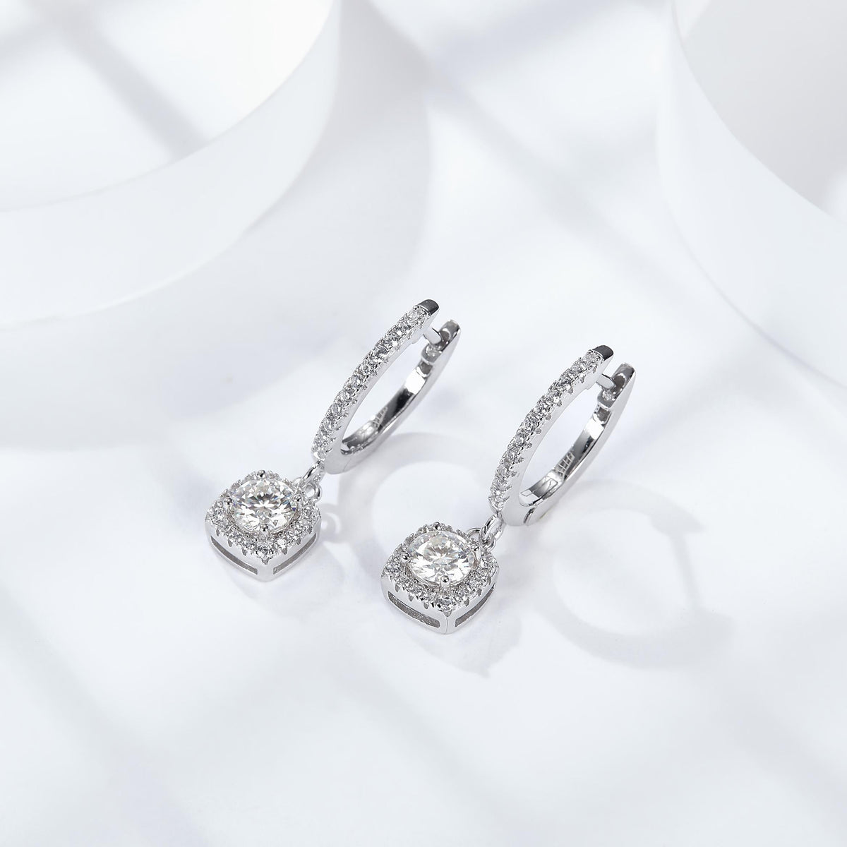 S925 Silver Moissanite Diamond Drop Earrings SH