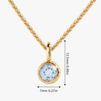 Birthstone Charm March-Aquamarine