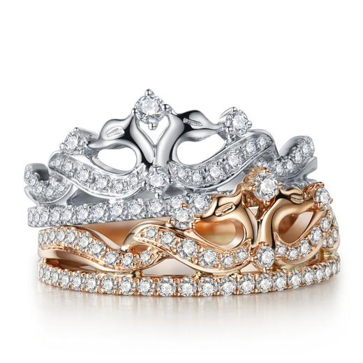 Golston Wedding™18K Gold  Rosr Gold Couple Rings