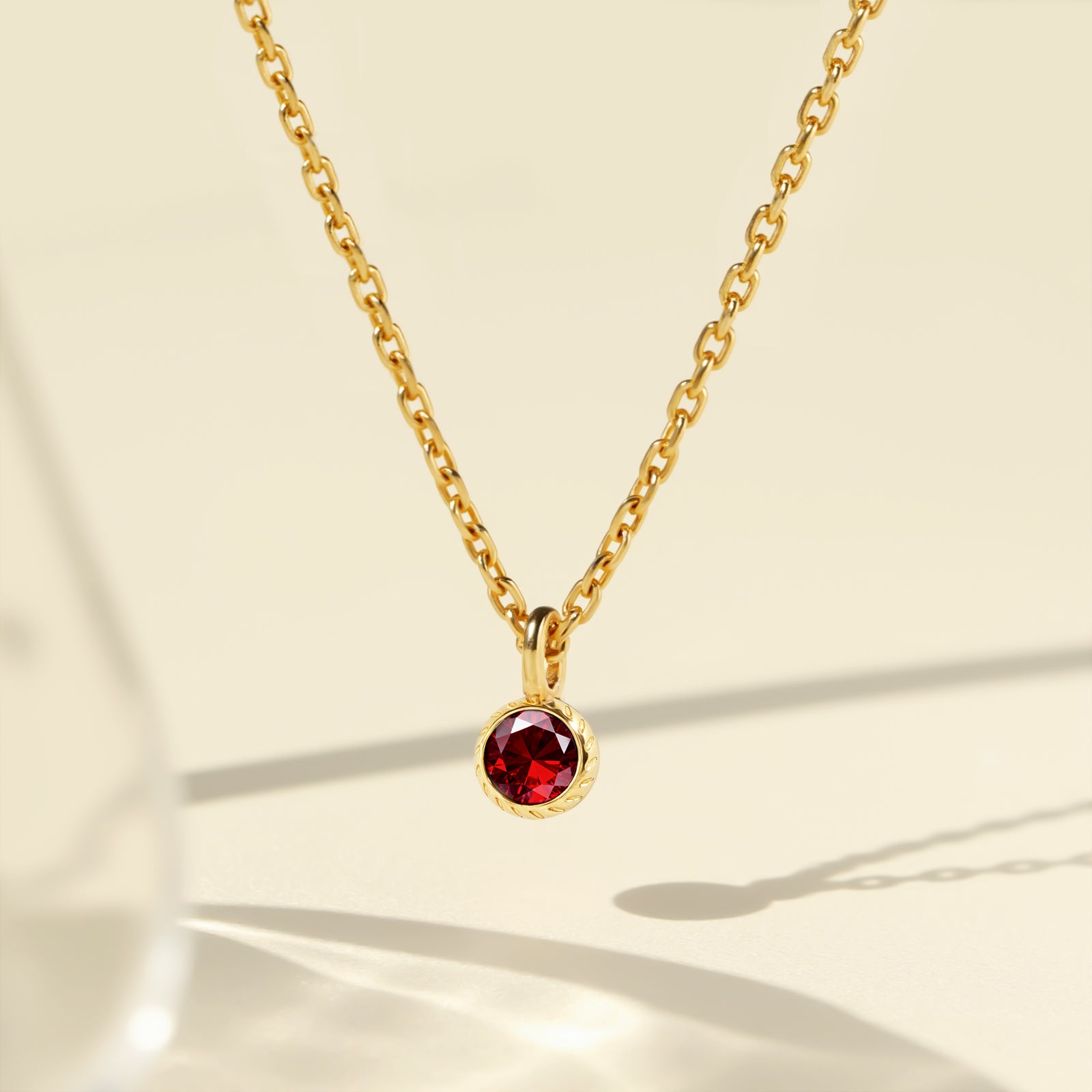 Birthstone Charm January-Garnet