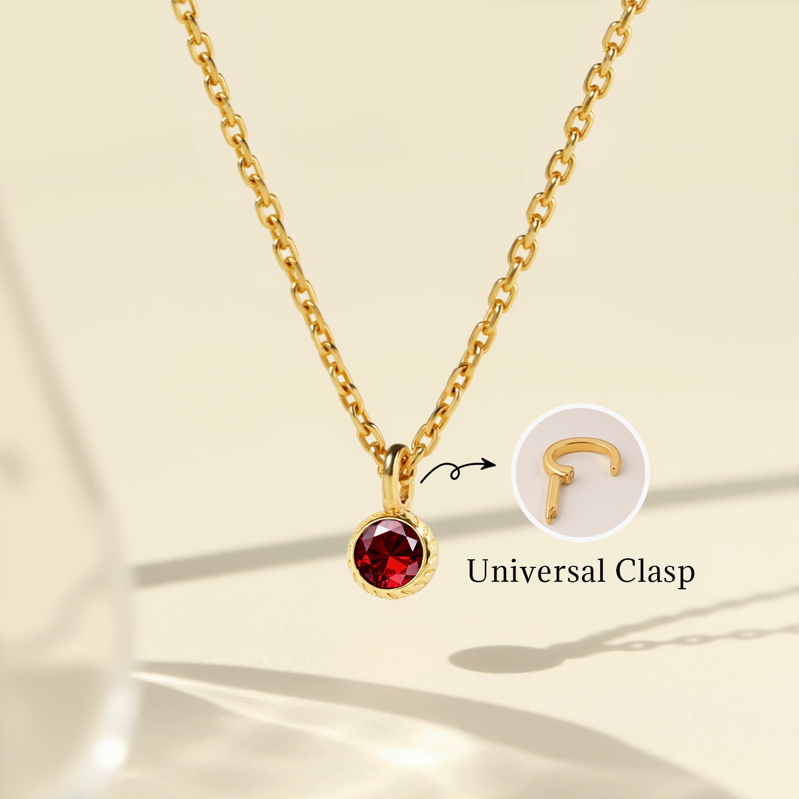 Birthstone Charm January-Garnet