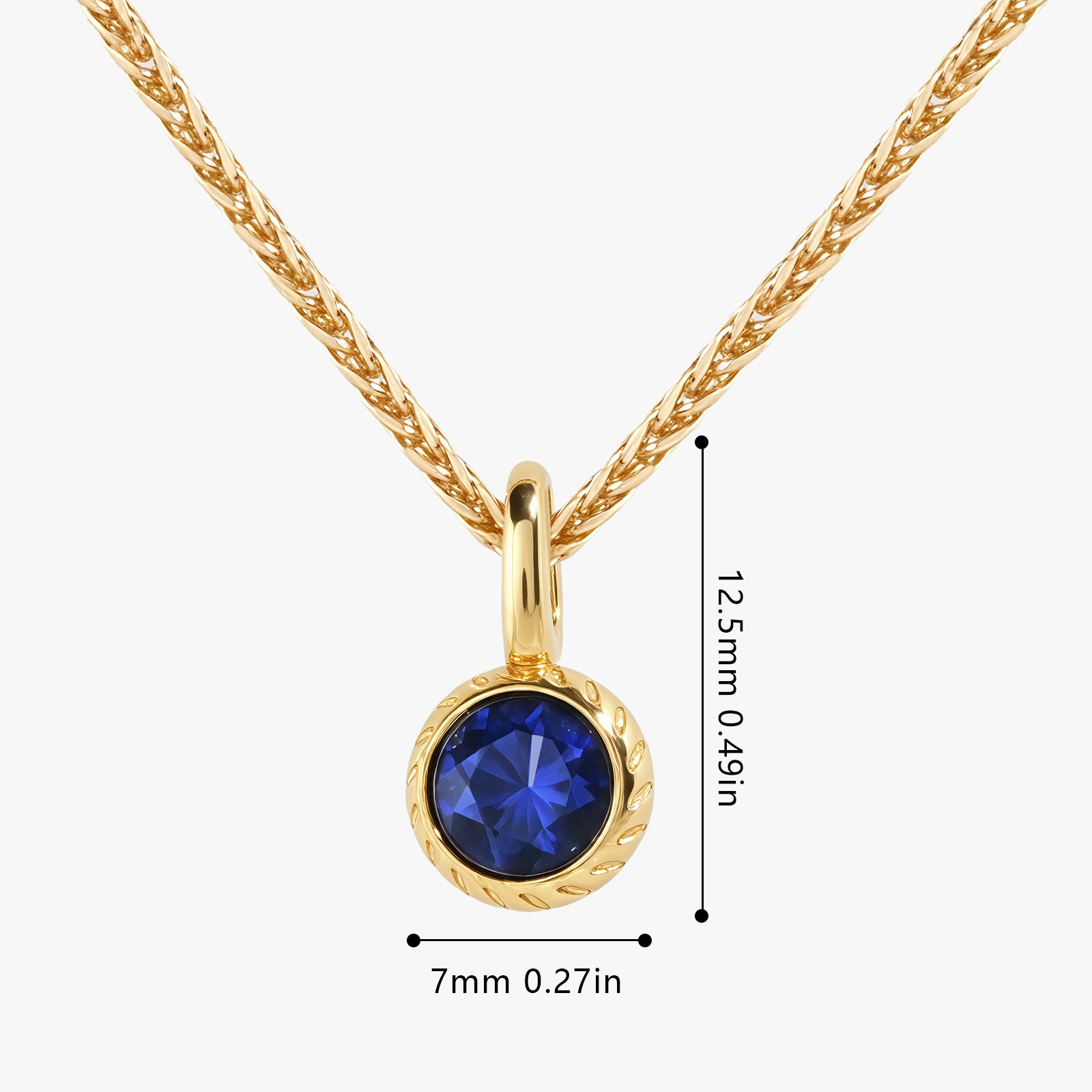Birthstone Charm September-Sapphire