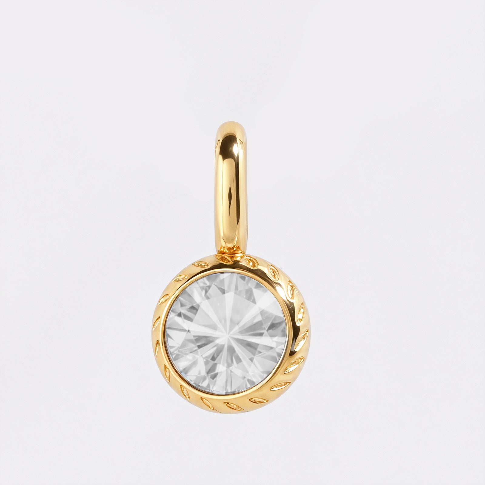 Birthstone Charm April-Clear Crystal