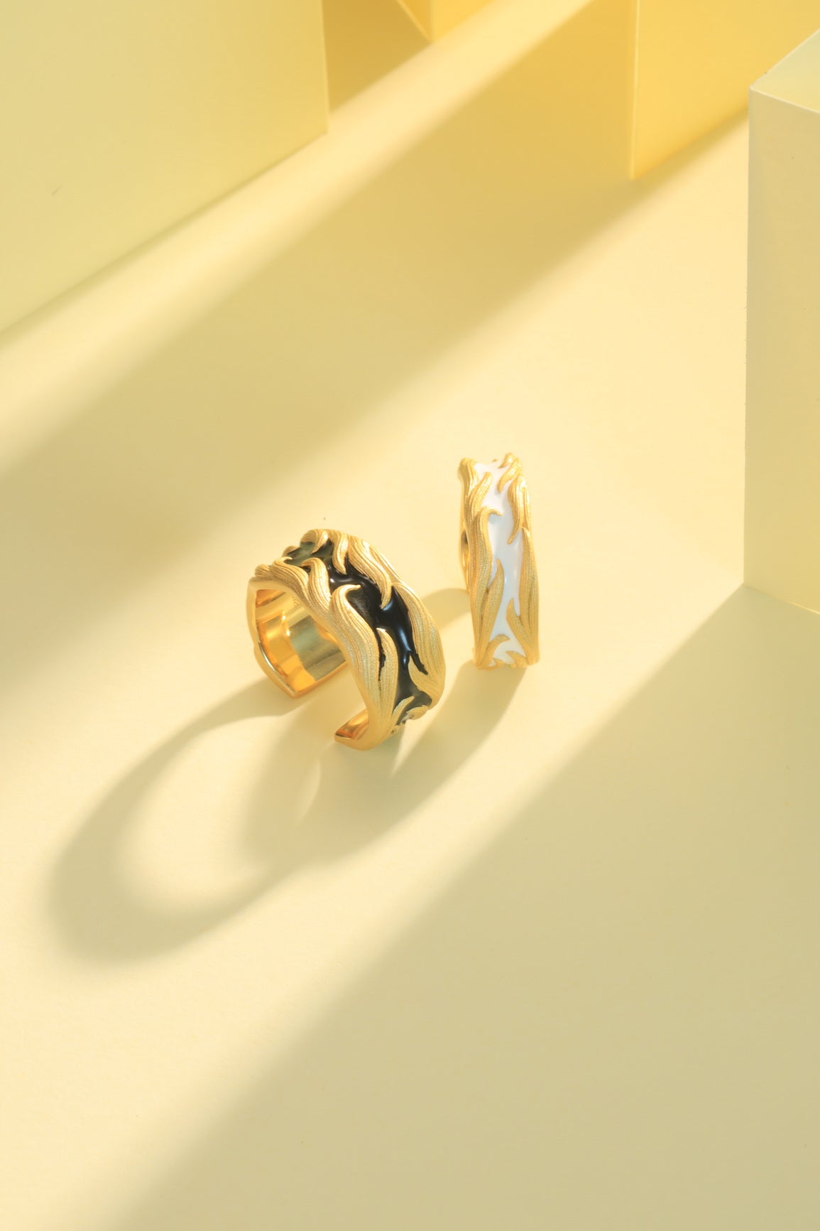 Man ring White Fox Naruto's Fox couple ring Adjustable s925 ring Enamel