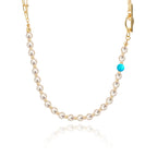 Pearl & Opal A-B Necklace in 18K Gold Plated