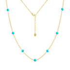 Opal Starry Pendant Necklace in Gold-Plated Stainless Steel