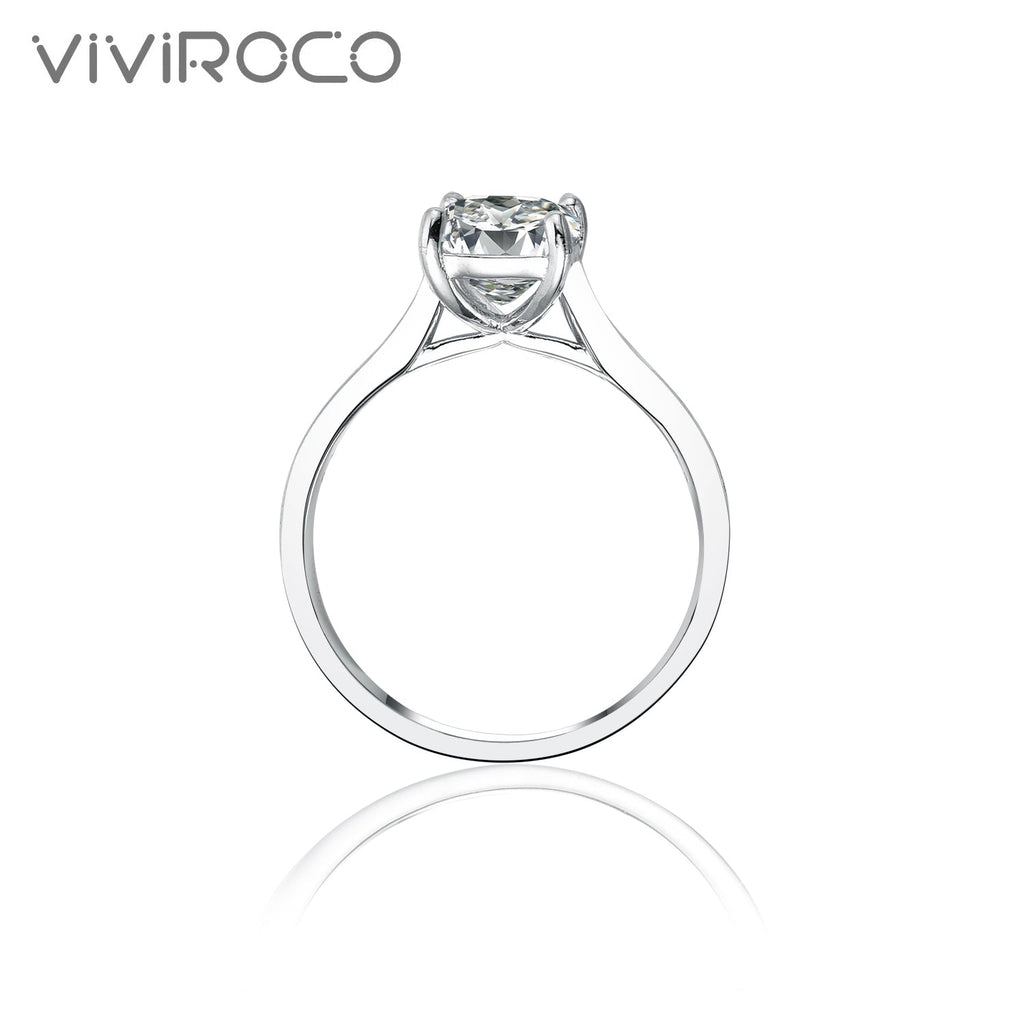 S925 Silver Emerald Cut Moissanite Ring 3 Carat R3-0040