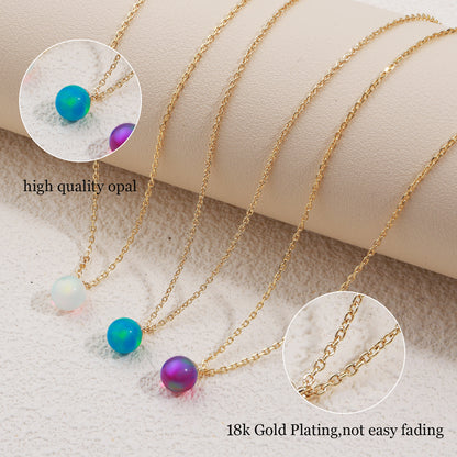 Opal Pendant Necklace in 18K Gold Plated