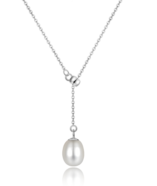 Freshwater Pearl Pendant Necklace in  18K Gold