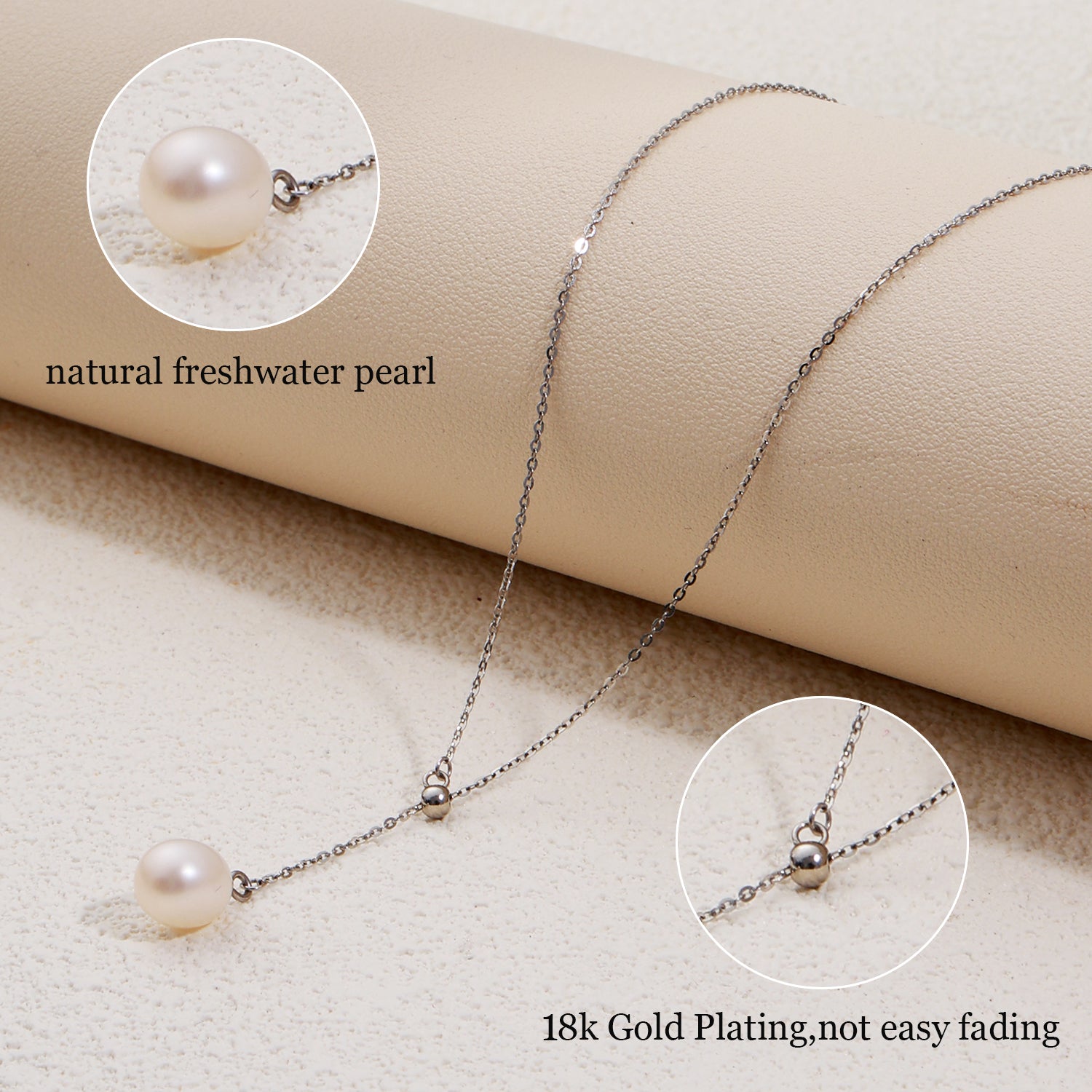 Freshwater Pearl Pendant Necklace in  18K Gold
