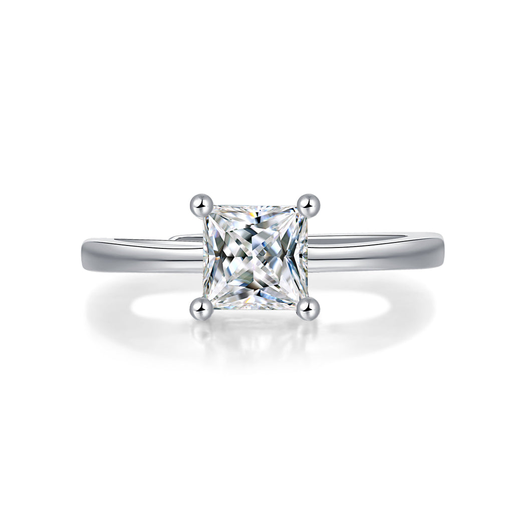 S925 Silver  Adjustable Moissanite intellectual Rings R12738-6.5
