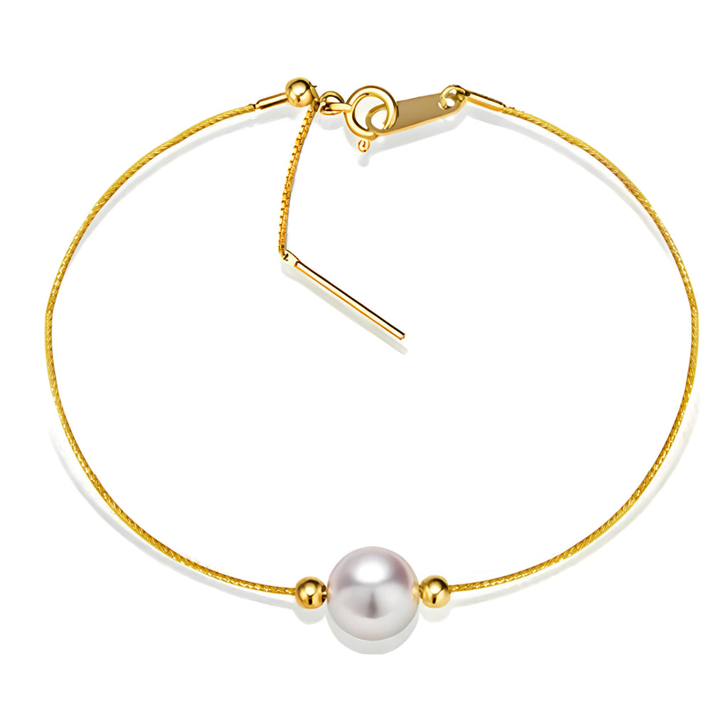 Minimalist Pearl Bracelet 925 Sterling Silver