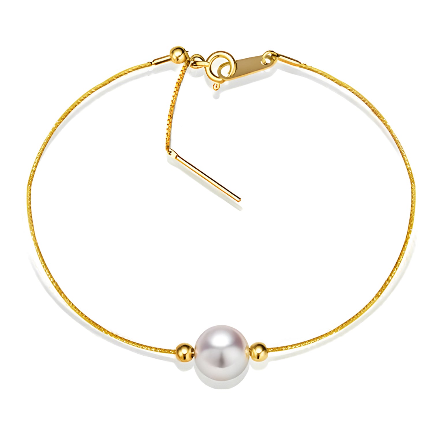 Minimalist Pearl Bracelet 925 Sterling Silver