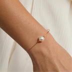 Minimalist Pearl Bracelet 925 Sterling Silver