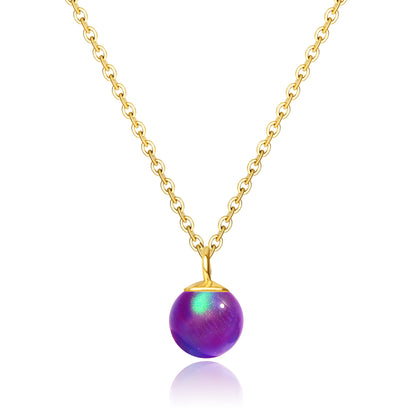 Opal Pendant Necklace in 18K Gold Plated