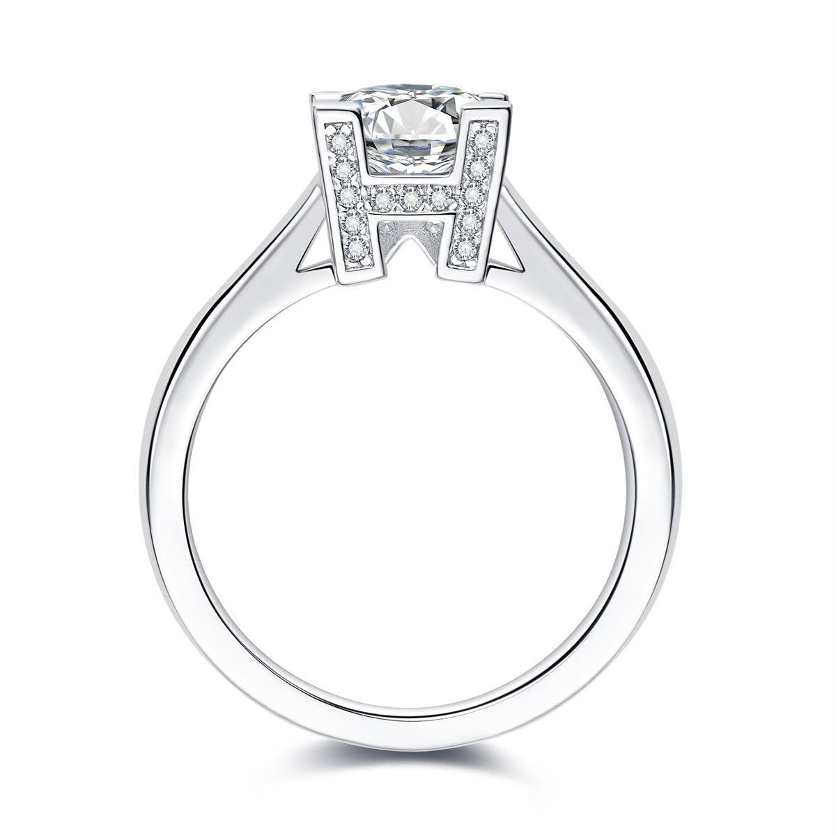 S925 Silver Moissanite Diamond WH Ring 1/2Carat RM1016