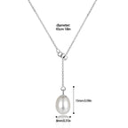 Freshwater Pearl Pendant Necklace in  18K Gold