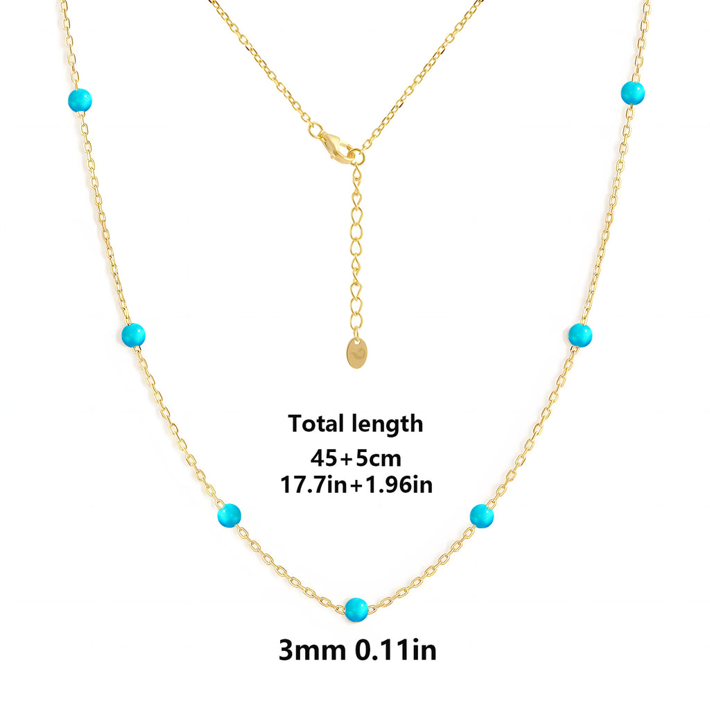 Opal Starry Pendant Necklace in Gold-Plated Stainless Steel