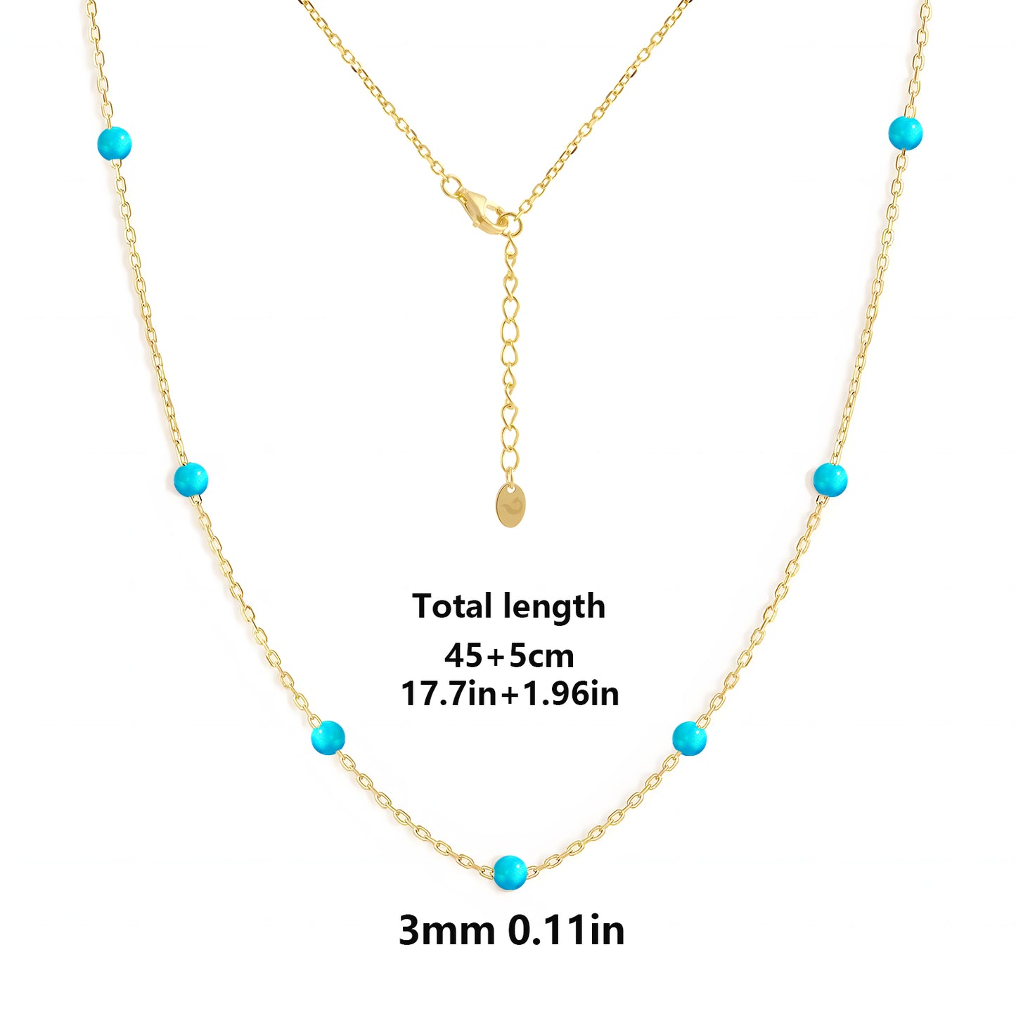 Opal Starry Pendant Necklace in Gold-Plated Stainless Steel