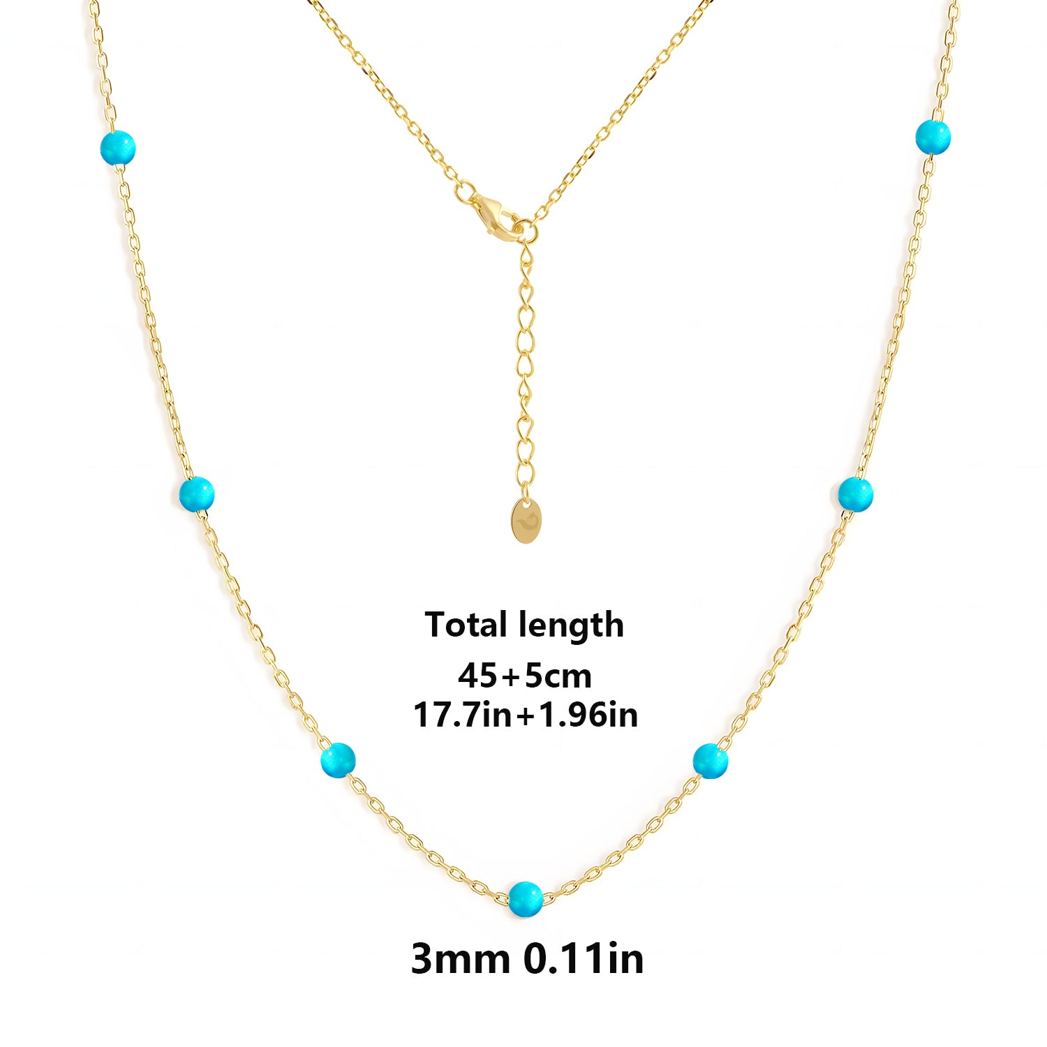Opal Starry Pendant Necklace in Gold-Plated Stainless Steel