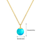 Opal Pendant Necklace in 18K Gold Plated